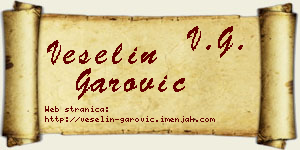 Veselin Garović vizit kartica